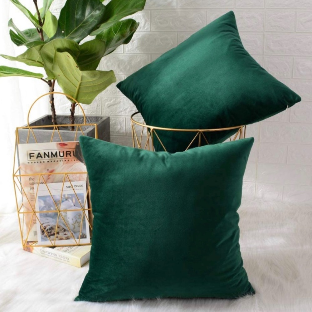 Luxury Home | Soft Velvet Emerald Pillow Covers